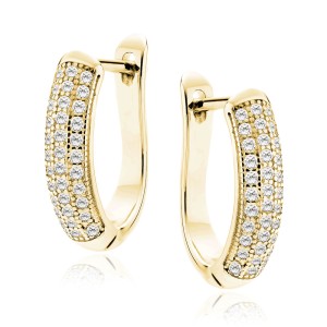 Cercei argint placati cu aur galben, cu pietre si tortita DiAmanti Z0972DEG_W-DIA (Argint 925‰ 2,6 g.)